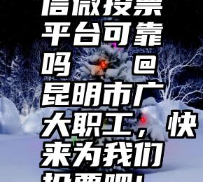 信微投票平台可靠吗   @昆明市广大职工，快来为我们投票吧!