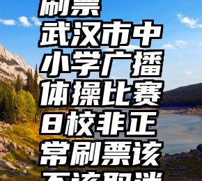 微信网页刷票   武汉市中小学广播体操比赛8校非正常刷票该不该取消参赛资格