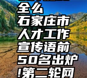 微信投票软件能安全么   石家庄市人才工作宣传语前50名出炉!第二轮网络投票开始啦