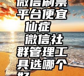 微信刷票平台便宜 仙症   微信社群管理工具选哪个好