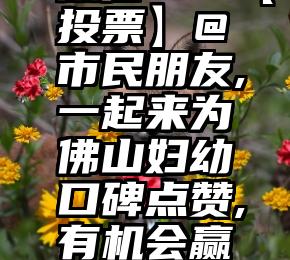 投票产生大量回顾微信   【投票】@市民朋友,一起来为佛山妇幼口碑点赞,有机会赢取华为手机等大奖哦