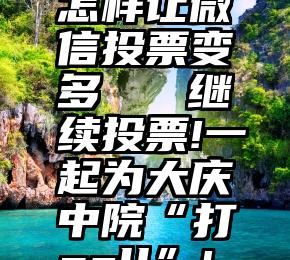 怎样让微信投票变多   继续投票!一起为大庆中院“打call”!