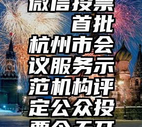 最美女神微信投票   首批杭州市会议服务示范机构评定公众投票今天开启!