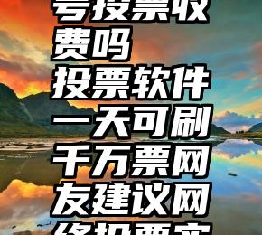 微信公众号投票收费吗   投票软件一天可刷千万票网友建议网络投票实名