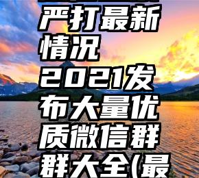 微信投票严打最新情况   2021发布大量优质微信群群大全(最新的)