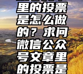 代投票软件   求问微信公众号文章里的投票是怎么做的？求问微信公众号文章里的投票是怎么做的？设置投票的 4 点价值？