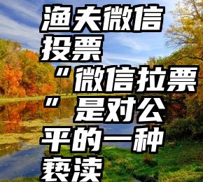 渔夫微信投票   “微信拉票”是对公平的一种亵渎