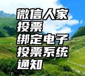 微信人家投票   绑定电子投票系统通知