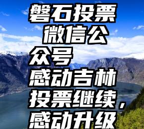 磐石投票 微信公众号   感动吉林投票继续，感动升级