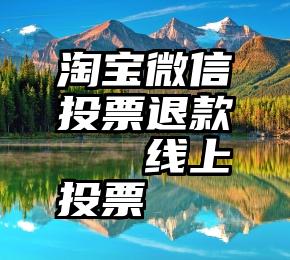 淘宝微信投票退款   线上投票