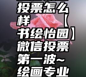 微信机器投票怎么样   【书绘怡园】微信投票第一波~绘画专业组