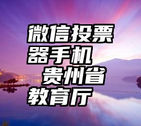 微信投票器手机   贵州省教育厅