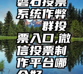 磐石投票系统作弊   群投票入口,微信投票制作平台哪个好