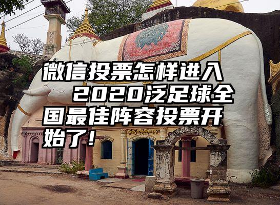 微信投票怎样进入   2020泛足球全国最佳阵容投票开始了!