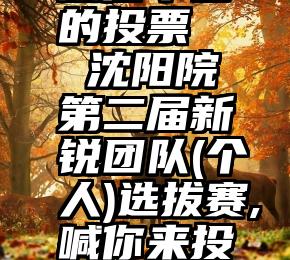 微信平台的投票   沈阳院第二届新锐团队(个人)选拔赛,喊你来投票啦