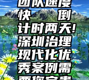 微信投票团队速度快   倒计时两天!深圳治理现代化优秀案例需要您宝贵的点赞