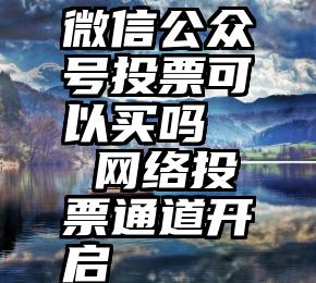 微信公众号投票可以买吗   网络投票通道开启