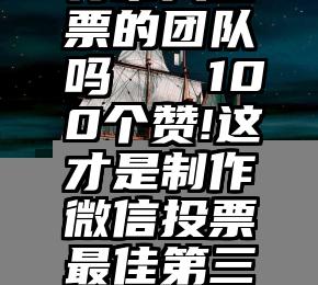 有帮人投票的团队吗   100个赞!这才是制作微信投票最佳第三方平台