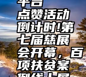 微信票选平台   点赞活动倒计时!第七届慈展会开幕，百项扶贫案例线上展示