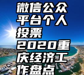 微信公众平台个人投票   2020重庆经济工作盘点