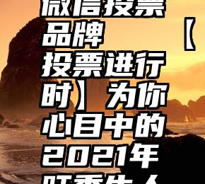 诚信服务微信投票品牌   【投票进行时】为你心目中的2021年旺季牛人投票吧!