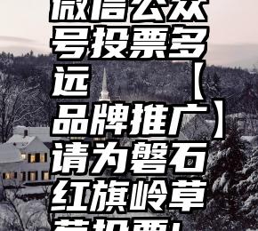 微信公众号投票多远   【品牌推广】请为磐石红旗岭草莓投票!