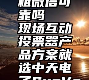 网络投票租微信可靠吗   现场互动投票器产品方案就选中天电子SunVote