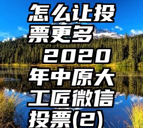 怎么让投票更多   2020年中原大工匠微信投票(2)