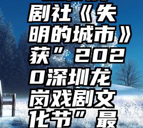 投票用什麽软件   魅影戏剧社《失明的城市》获”2020深圳龙岗戏剧文化节”最佳女主角奖和最佳改编奖