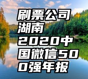 刷票公司湖南   2020中国微信500强年报