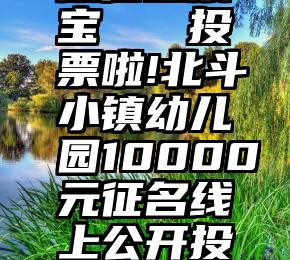 微信投票宝   投票啦!北斗小镇幼儿园10000元征名线上公开投票