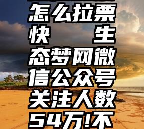 微信投票怎么拉票快   生态梦网微信公众号关注人数54万!不信