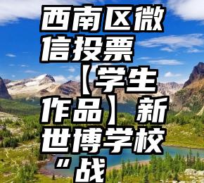 西南区微信投票   【学生作品】新世博学校“战