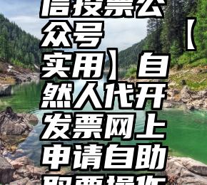 正规的微信投票公众号   【实用】自然人代开发票网上申请自助取票操作指南