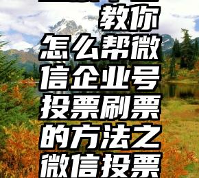 北京微信投票平台   教你怎么帮微信企业号投票刷票的方法之微信投票群怎么刷票教程