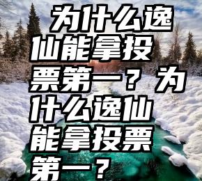  为什么逸仙能拿投票第一？为什么逸仙能拿投票第一？