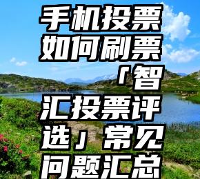 手机投票如何刷票   「智汇投票评选」常见问题汇总