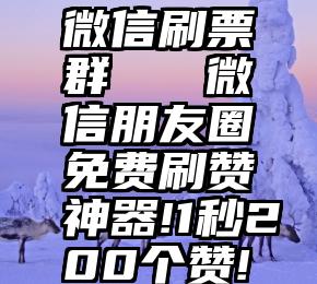 微信刷票群   微信朋友圈免费刷赞神器!1秒200个赞!