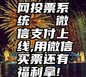 网投票系统   微信支付上线,用微信买票还有福利拿!