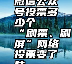 微信公众号投票多少个   “刷票、刷屏”网络投票变了味