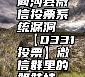 商河县微信投票系统漏洞   【0331投票】微信群里的姐妹情