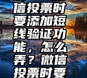 涣 微信公众账号申请   微信投票时要添加短线验证功能，怎么弄？微信投票时要添加短线验证功能，怎么弄？