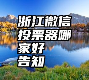 浙江微信投票器哪家好   告知