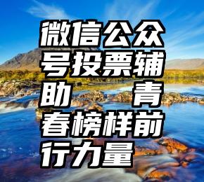 微信公众号投票辅助   青春榜样前行力量