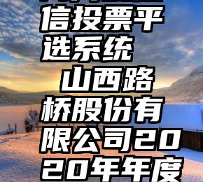 商河县微信投票平选系统   山西路桥股份有限公司2020年年度报告摘要
