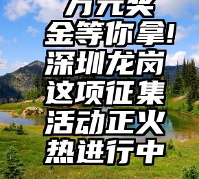  万元奖金等你拿!深圳龙岗这项征集活动正火热进行中~