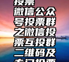 评选活动投票   微信公众号投票群之微信投票互投群二维码及专门投票的微信群