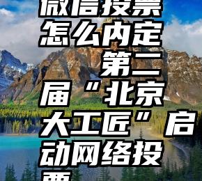 微信投票怎么内定   第二届“北京大工匠”启动网络投票