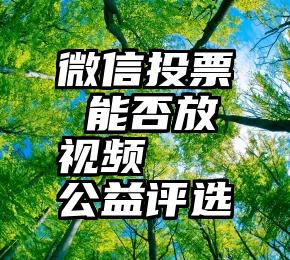 微信投票 能否放视频   公益评选