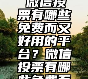 微信群如何投票   微信投票有哪些免费而又好用的平台？微信投票有哪些免费而又好用的平台？